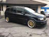 18 inch Alustar KR307 Alu's on the Opel Zafira A OPC from ML Concept