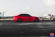 Da sogno: BMW F80 M3 rosso opaco su Vossen VWS-1 Alu's