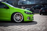 970RA Lawn Green on the VW EOS R32 with Scirocco front