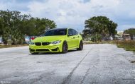 BMW M3 F80 Lime Green Chrom Folierung Velos S15 Tuning 7 190x119 BMW M3 F80 Limousine in Lime Green Chrom auf 20 Zöllern