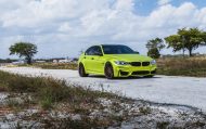 BMW M3 F80 Lime Green Chrom Folierung Velos S15 Tuning 8 190x119 BMW M3 F80 Limousine in Lime Green Chrom auf 20 Zöllern