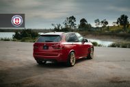BMW X5 M F85 in Melbourne Rot auf HRE P201 Felgen