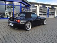BMW Z4 E85 with KW chassis & 19 inch BBS LM rims