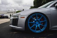 Blue 20 inch Zito Wheels ZS02 rims on the Audi R8 4s
