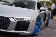 Blue 20 inch Zito Wheels ZS02 rims on the Audi R8 4s