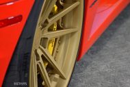 Cerchi SV20 da strada 1 pollici dorati opachi sulla Ferrari F430