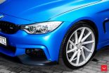 Roues CVT Matte Blue & Vossen sur la BMW 4er F32 Coupé