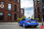 Matte Blue & Vossen CVT wheels on the BMW 4er F32 Coupe