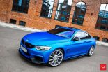 Ruedas CVT azul mate y Vossen en el BMW 4er F32 Coupe