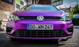 Top - VW Golf VII R Facelift in Chrome Matt Purple by CMD
