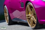 22 inch Vossen HC-1 rims on the pink Ferrari GTC4 Lusso