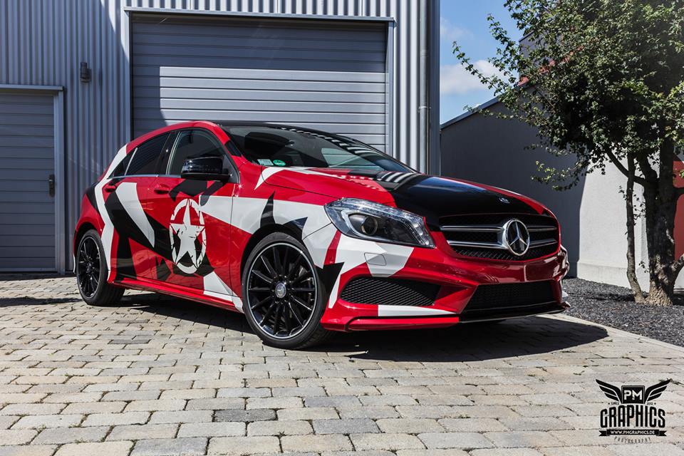 Has something - Camouflage foil on the Mercedes A-Class