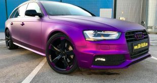 Audi A4 Avant B8 Tuning Purple Pink mattschwarz Folierung 17 310x165 Top   Daytona grau Vollfolierung am Audi Q7 von BB Folien