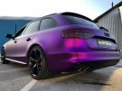 Audi A4 Avant B8 Tuning Purple Pink mattschwarz Folierung 3 135x101 Unübersehbar   Audi A4 Avant in Purple Pink und mattschwarz