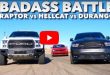 Video: Dodge Challenger Hellcat vs Ford Raptor &#038; Durango SRT