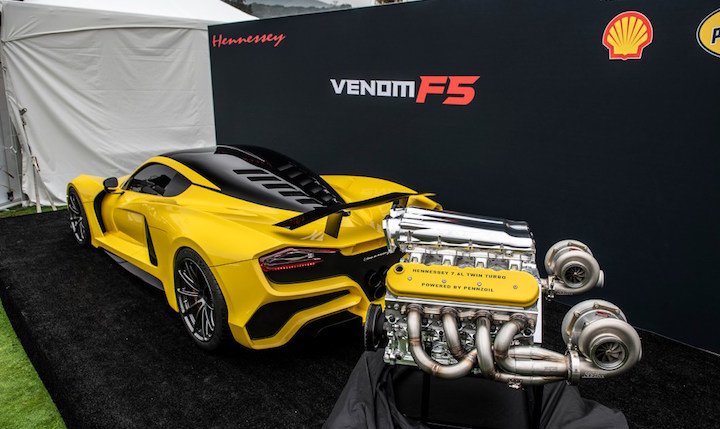 Hennessey Venom F5 2019 Tuning 1 2 Video: 1842 PS & 1617 NM FURY  der Motors des Venom F5