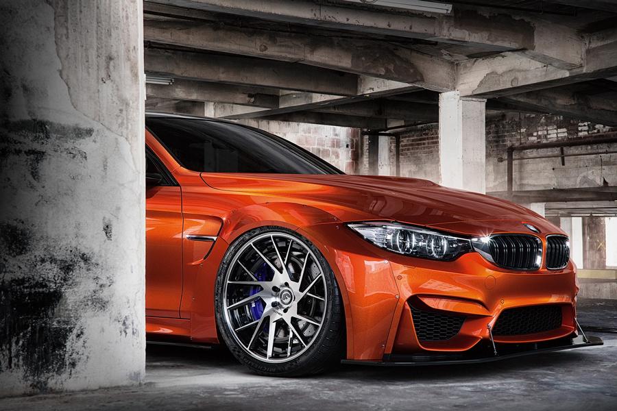 Widebody BMW M4 F82 Coupe Sakhir Orange Tuning 1