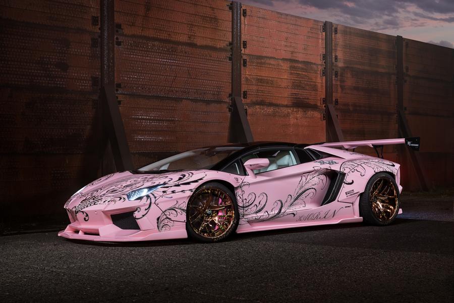 forgiato pink Lamborghini Aventador Tuning 1 Ohne Worte   Pink Lamborghini Aventador Widebody