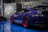 Ultravioleter Porsche 911 GT3 RS ADV5.2 M.V2 Tuning Felgen 11 155x103 Krass   Ultravioleter Porsche 911 GT3 RS auf pinken Felgen