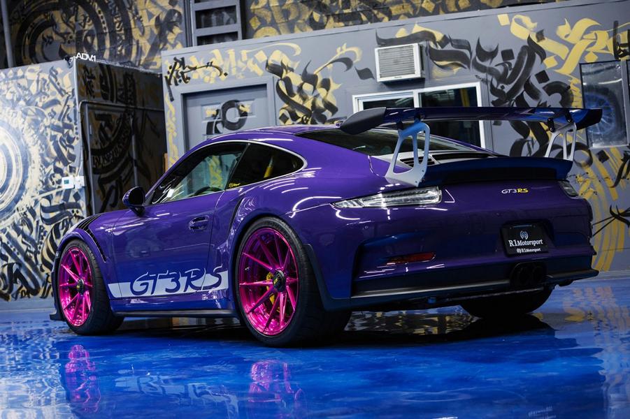 Ultravioleter Porsche 911 GT3 RS ADV5.2 M.V2 Tuning Felgen 13 Krass   Ultravioleter Porsche 911 GT3 RS auf pinken Felgen