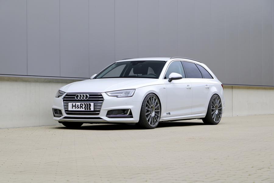 New Audi A4 (B9) with height-adjustable spring systems from H & R