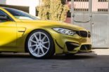 Austin MXN giallo BMW M4 su cerchi 20 pollici ZF03 Zito