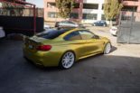 Austin Yellow yellow BMW M4 on 20 inch ZF03 Zito rims