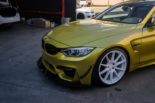 Austin Geel gele BMW M4 op 20 inch ZF03 Zito velgen