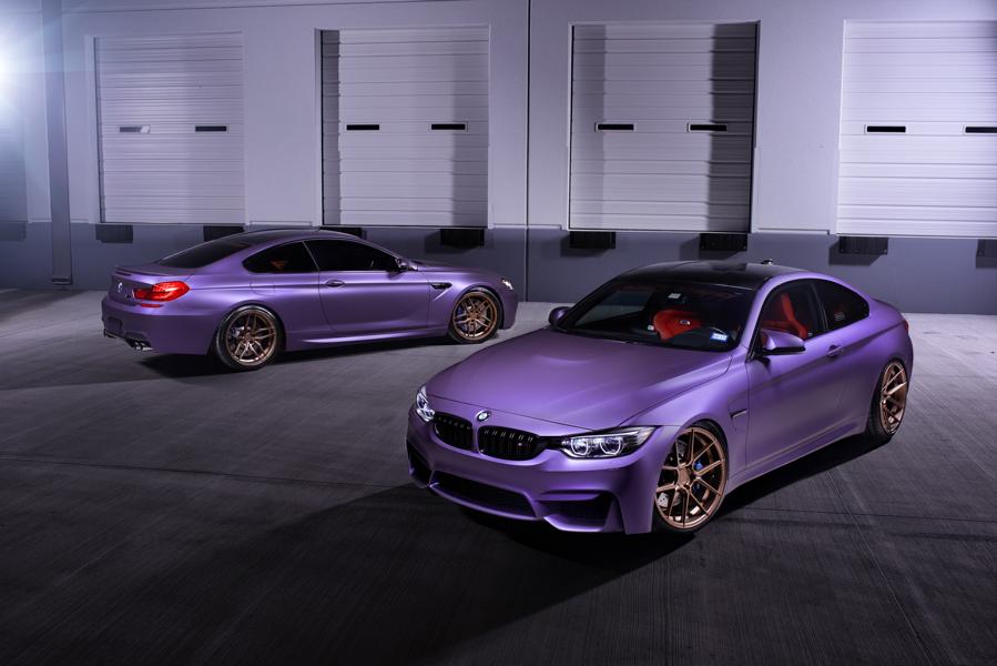 Fotostoria: BMW M4 F82 e M6 F13 in viola opaco (viola opaco)