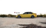 VELOS VLS-01 Felgen am Austin Yellow lackierten BMW M3