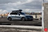 Extremely deep - Audi Q5 with Airride and 20 inch Vossen HF-1 rims
