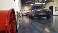 Matte Black & Vossen VPS-314T Alus on Tesla Model X.