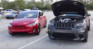 Dragrace: Tesla Model X P100D vs. Jeep Grand Cherokee Trackhawk
