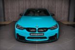 BMW M4 Coupe Miami Blue Vorsteiner Akrapovic Tuning 20 155x103
