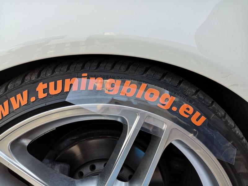 Destacado: pegatinas de neumáticos de estilo neumático / pegatinas de neumáticos en la prueba