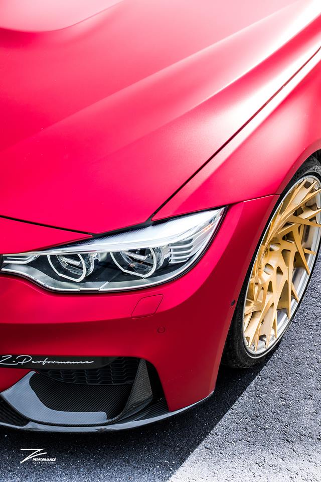 Perfect? BMW M3 F80 in Satin Red on Z-Performance rims