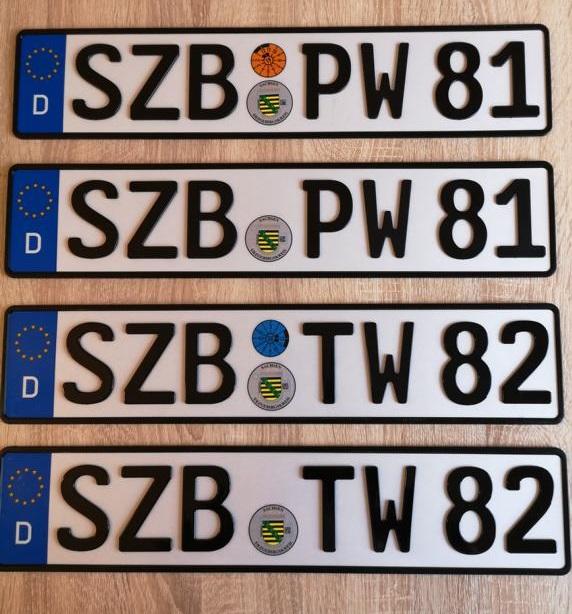 2x Kennzeichen Aufkleber DEUTSCHLAND Germany Nummernschild Sticker 