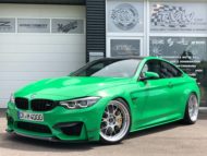 Konstrukcja samochodu TVW - BMW M4 F82 w kolorze indywidualnego sygnału zielonego