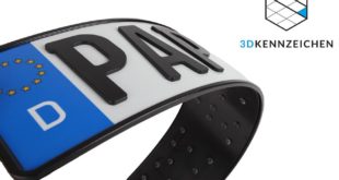 Gebogenes 3d Kennzeichen freigestellt mit neuem Logo 310x165 Voll zugelassen und perfekt für optisches Tuning: die elastischen 3D Kennzeichen!