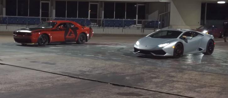 Vidéo: Dragrace - Compressor Lamborghini Huracan vs. Dodge Demon