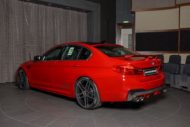 Schnitzer parts on the BMW M5 (F90) Competition in Imolarot