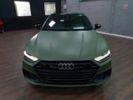 حار – غلاف كامل باللون الأخضر غير اللامع على سيارة أودي A2018 (C7) 8