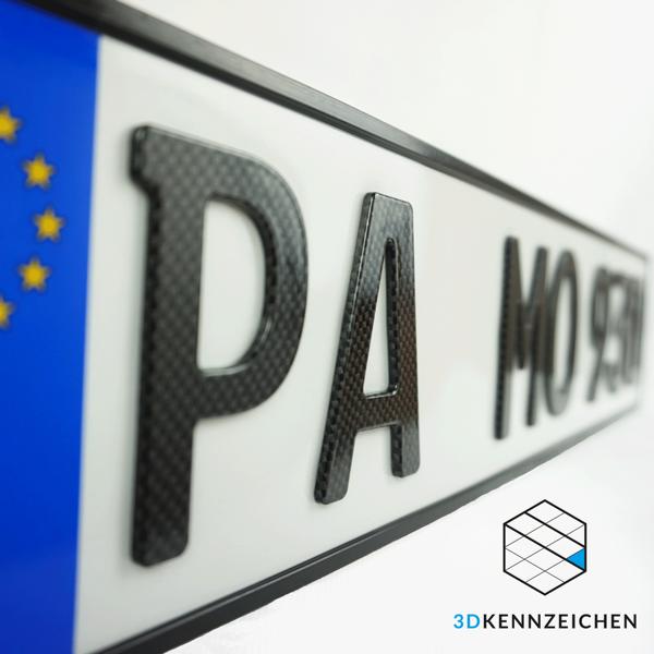 Se permite oficialmente en toda Alemania: matrícula 3D con aspecto de carbono