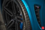 Long Beach blue BMW X5M F85 Vossen HF 1 Felgen Tuning 6 155x103 Perfekter Auftritt   BMW X5M auf Vossen HF 1 Felgen