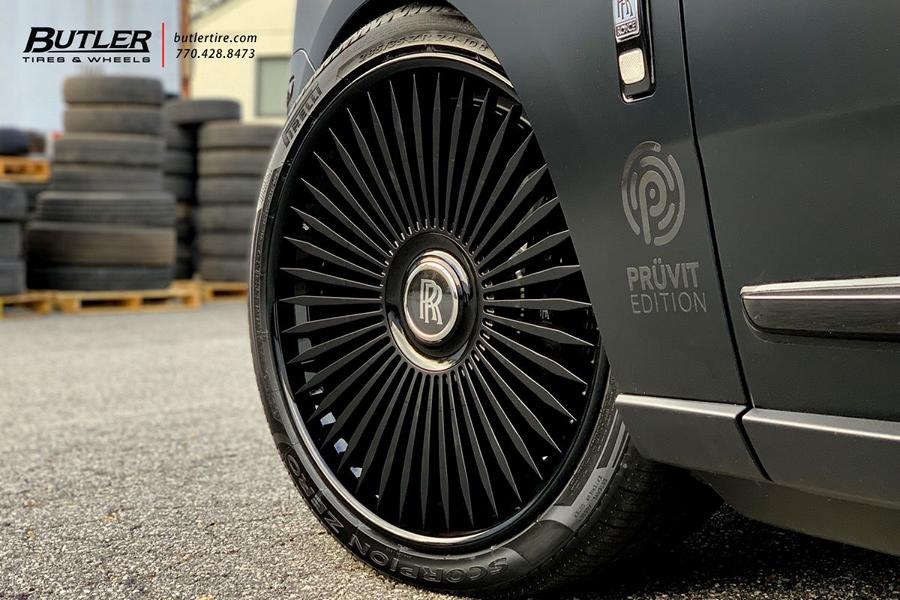 24 Zoll AG Luxury Wheels am schwarzen Rolls Royce Cullinan