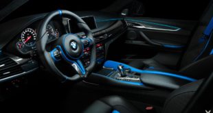 Vilner BMW X6 M F86 Regolazione interna di lusso 2 310x165 Vilner BMW X6 M (F86) con interni di lusso in blu / nero