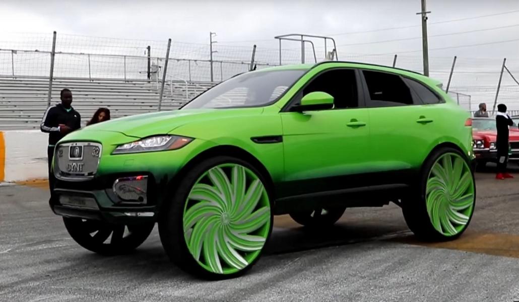 Video: 32 inch Azara alloy wheels on Jaguar F-Pace "Whips"