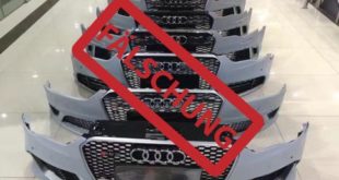 Audi Frontsch%C3%BCrze China F%C3%A4lschung K%C3%BChlergrill Tuning 310x165 Bußgeldkatalog mit härteren Strafen für die Tuning Branche