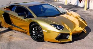 Gold Chromfolierung Lamborghini Aventador Tuning 310x165 Neue Idee! Lärm Blitzer in der Schweiz gegen Lärm Posing