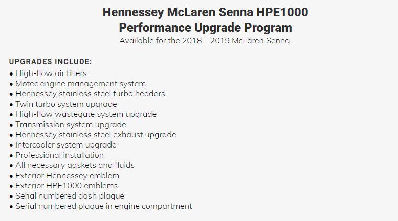 Funky: McLaren Senna de Hennessey Performance avec + 1000 PS